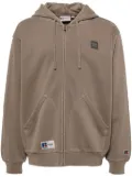 CHOCOOLATE X Russell Athletic logo zip fastening hoodie - Brown