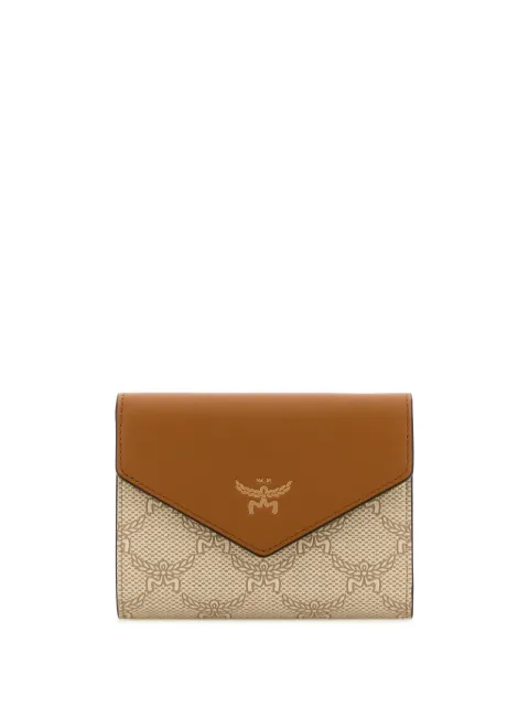 MCM printed canvas wallet