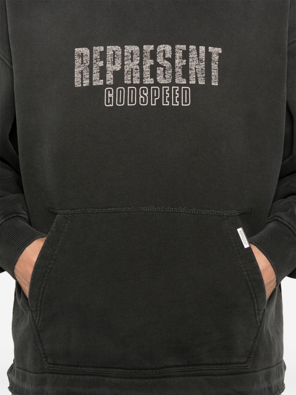 Shop Represent Godspeed Hoodie In Grey