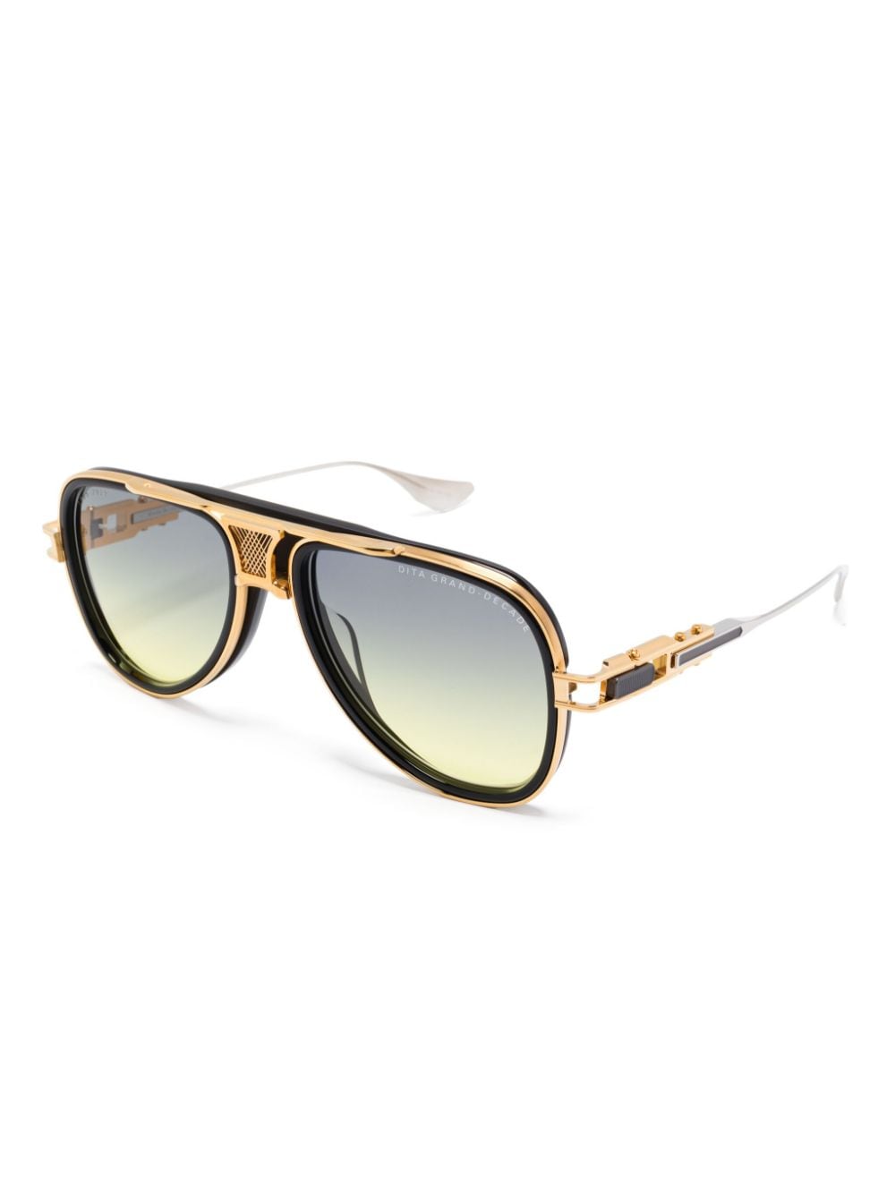 Shop Dita Eyewear Grand Decade Sunglasses In Silver