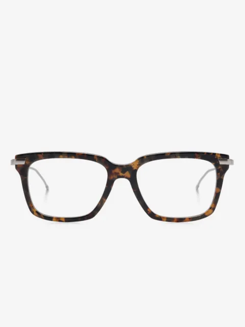 Thom Browne Eyewear Eckige Brille in Schildpattoptik