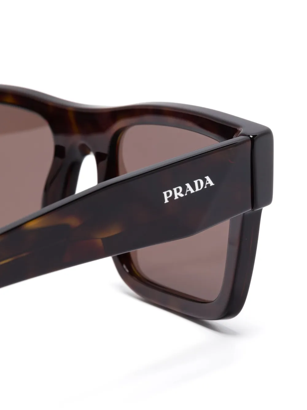 Prada Eyewear Zonnebril met rechthoekig montuur Bruin
