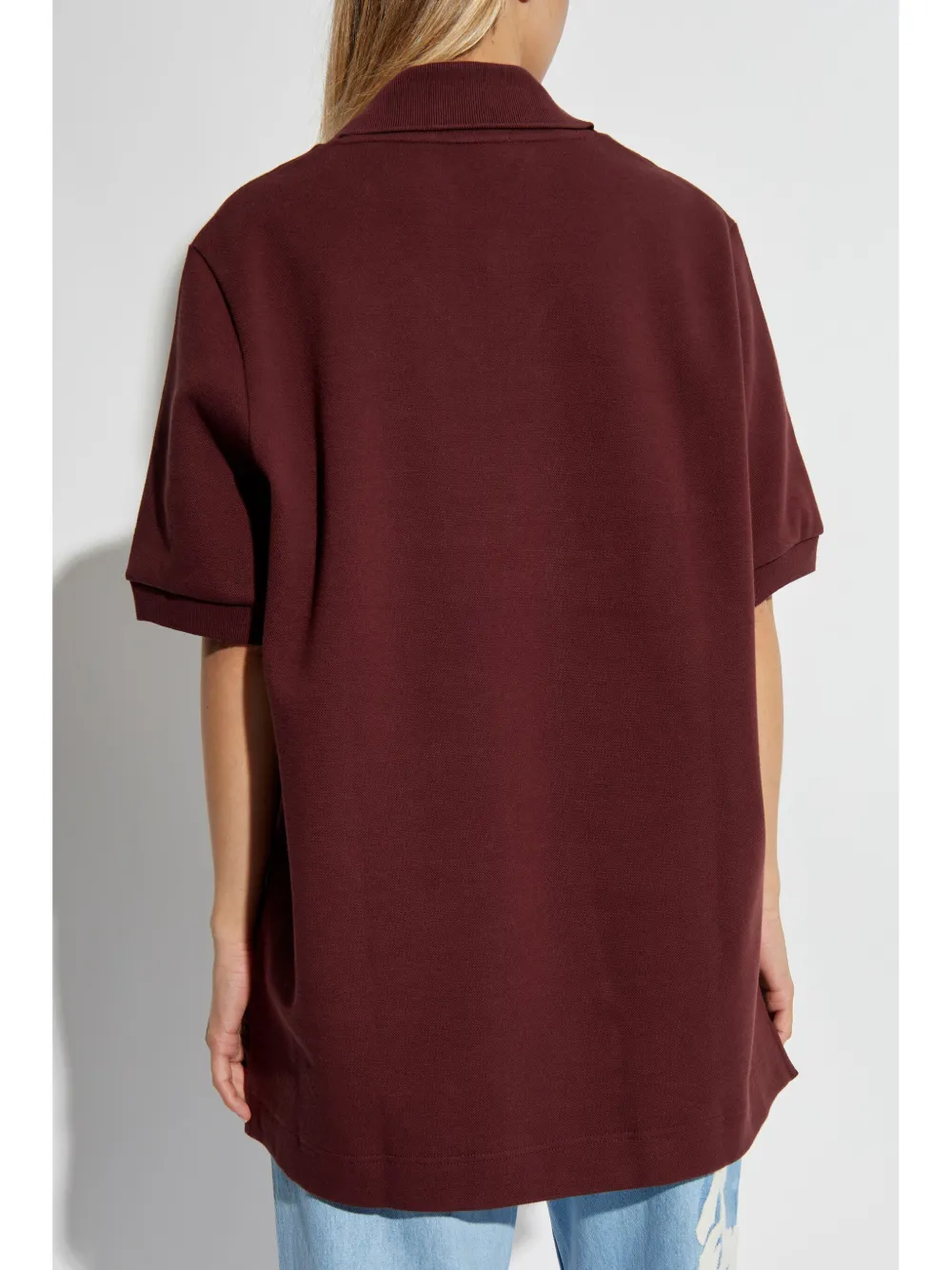 Lacoste Poloshirt met geborduurd logo Rood