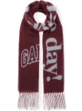 GANNI Please Recycle scarf - Red