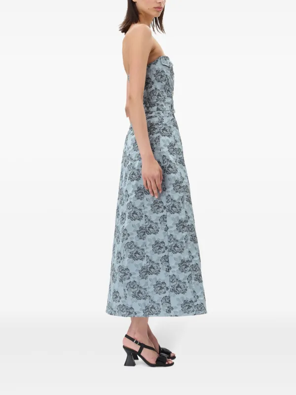 GANNI Botanical ドレス | ブルー | FARFETCH JP
