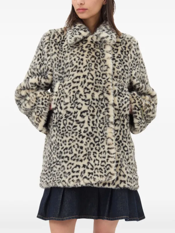 GANNI faux-fur Jacket | Neutrals | FARFETCH