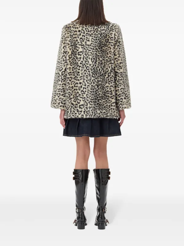 ファーコート　牛柄　itimi shury ganni nodress acne GANNI faux-fur Jacket | Neutrals | FARFETCH