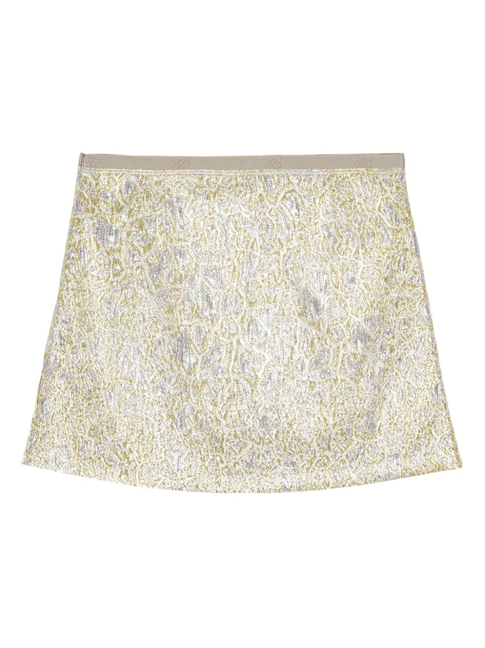 GANNI metallic cloque mini skirt Women