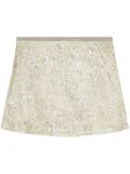 GANNI metallic cloqué mini skirt - Gold