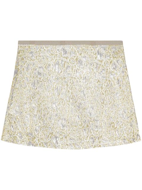 GANNI metallic cloque mini skirt Women