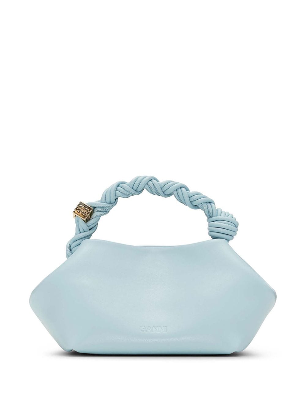 GANNI Bou leren shopper - Blauw