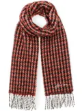 GANNI checked scarf - Red