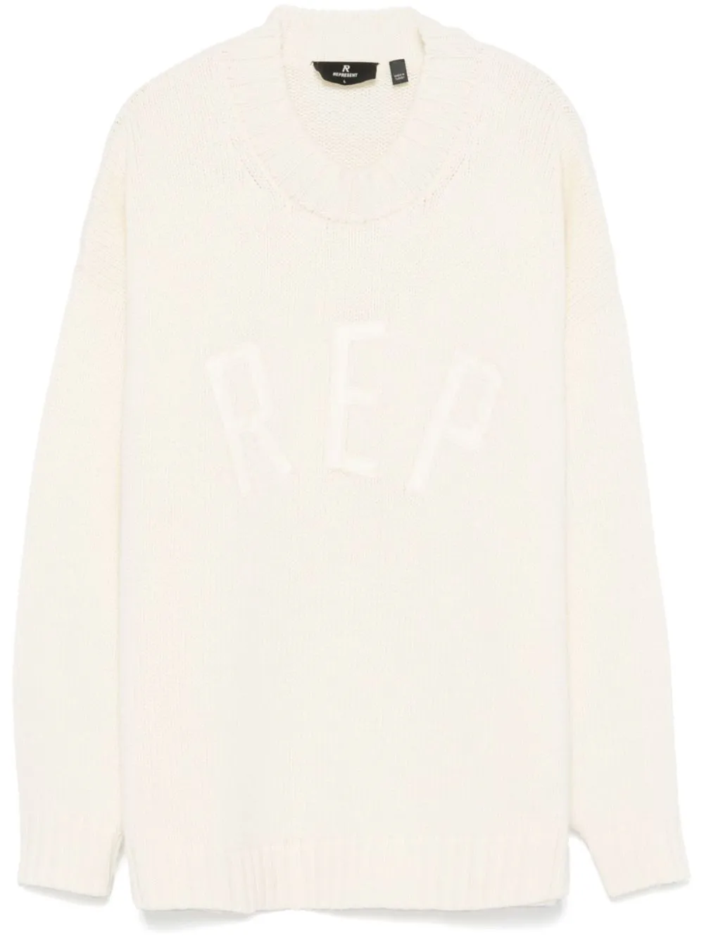 Represent Logo-lettering Sweater In White