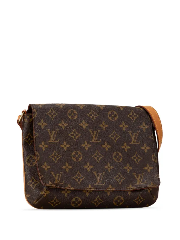 Louis Vuitton Pre Owned 1999 Monogram Musette Tango Long Strap Crossbody Bag Brown FARFETCH JO