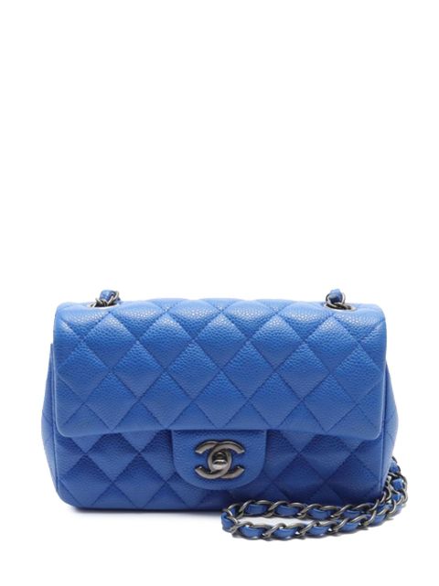 CHANEL Pre-Owned 2015-2016 Mini Rectangular Classic Caviar Single Flap crossbody bag WOMEN