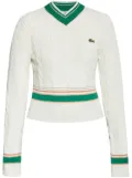 Lacoste logo-embroidered jumper - White