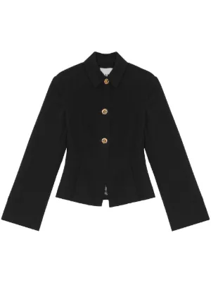 GANNI ラムレザージャケット Ganni Lamb Leather Oversized Jacket - LE POINT