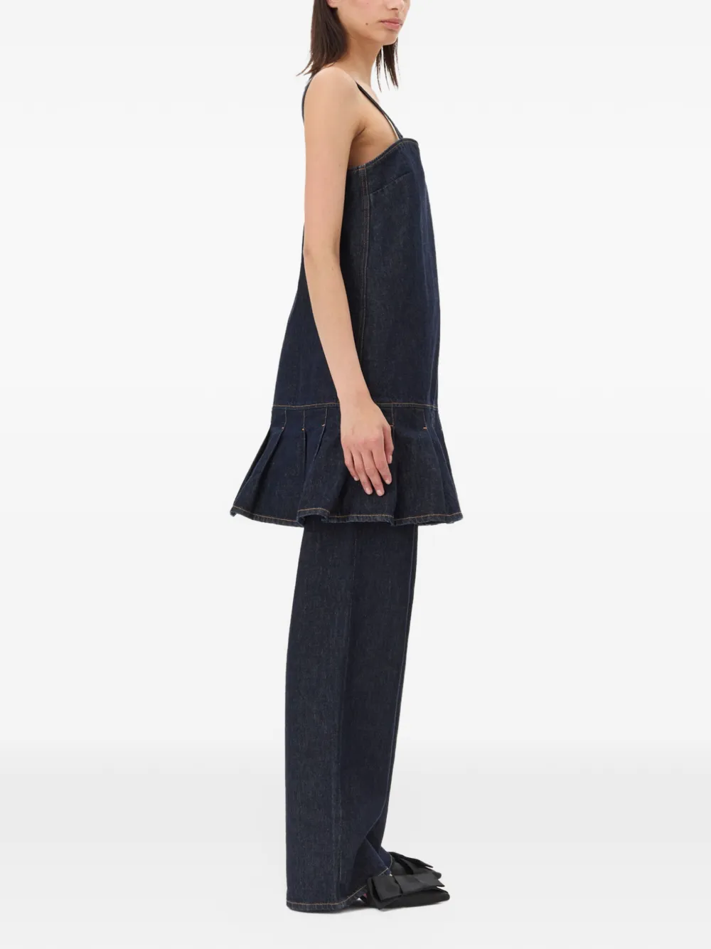 GANNI Denim mini-jurk Blauw