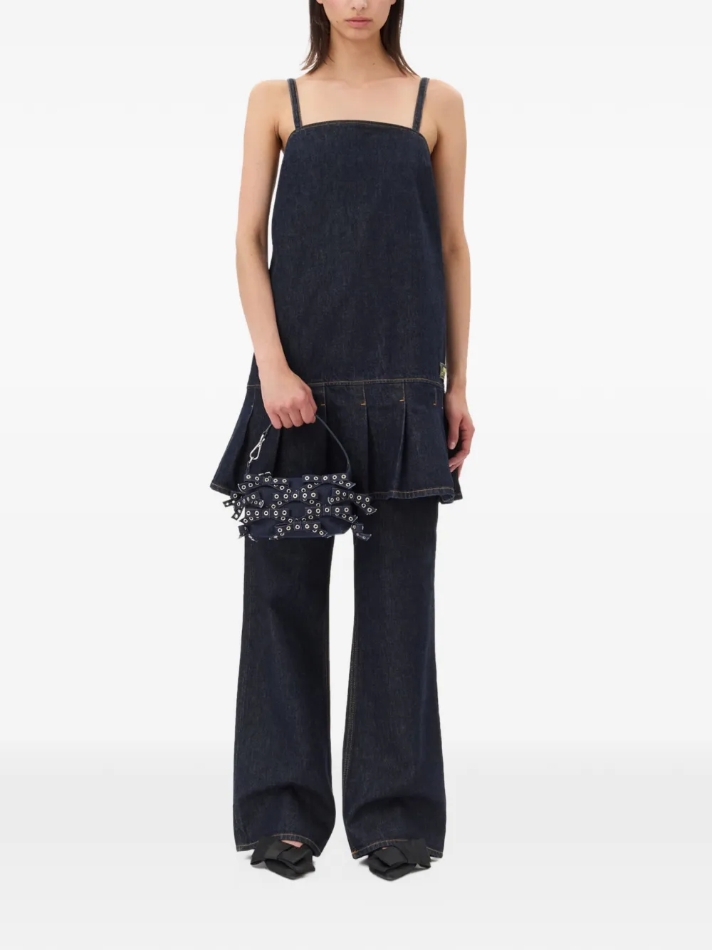 GANNI Denim mini-jurk Blauw