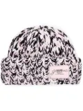 GANNI crochet-knit wool beanie - Pink