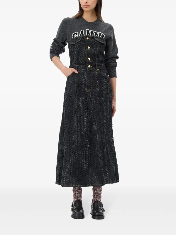 knee length dresses for ladies Campbell Denim Dress in Dark Wash main image 0