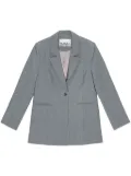 GANNI mélange twill blazer - Grey