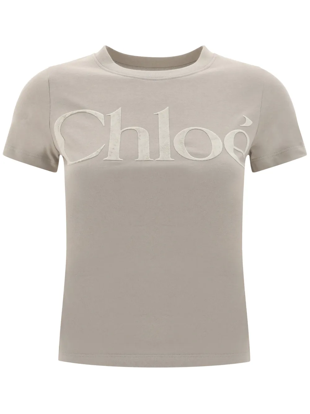Chloé T-shirt met logo Grijs