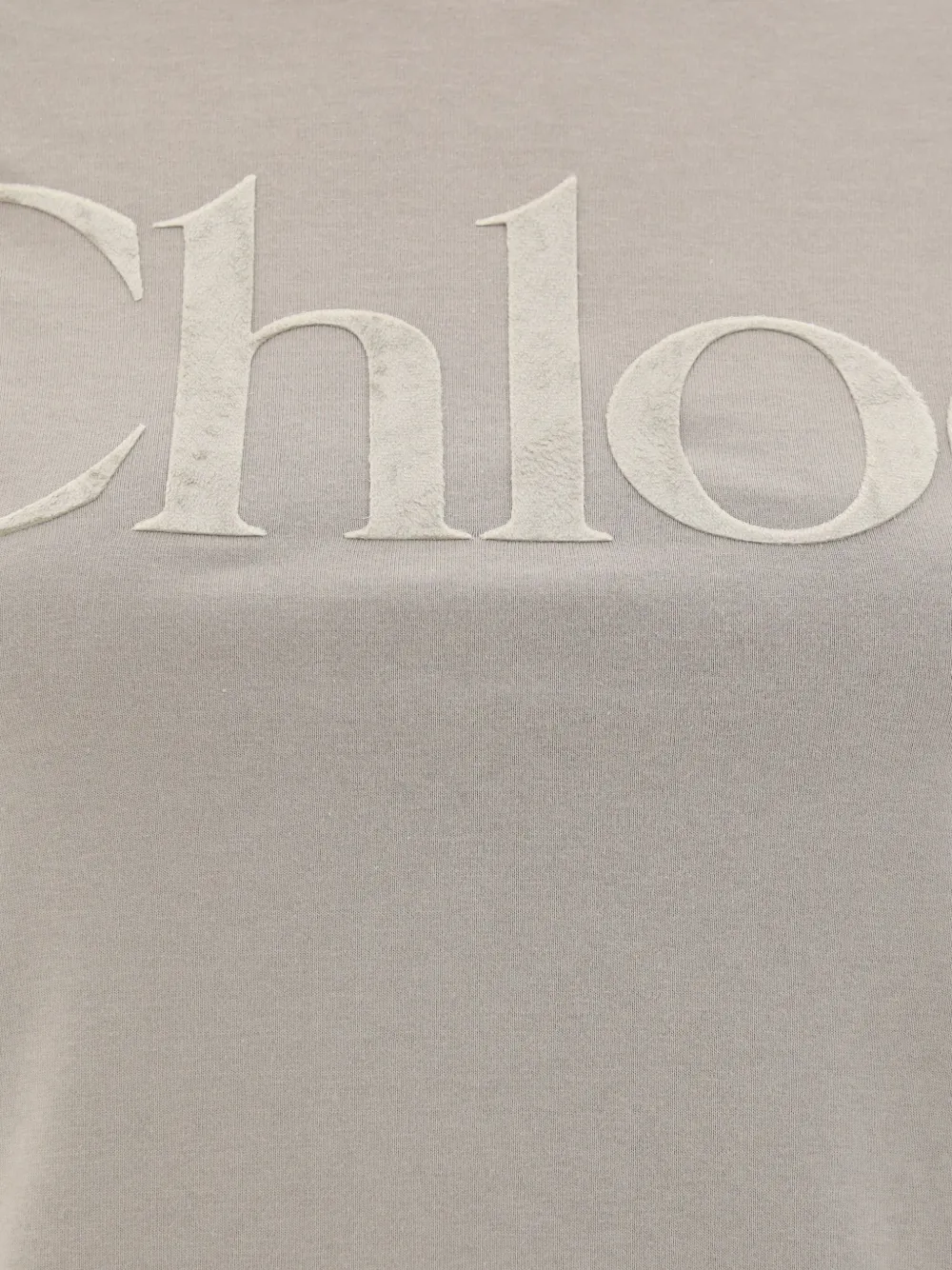 Chloé T-shirt met logo Grijs