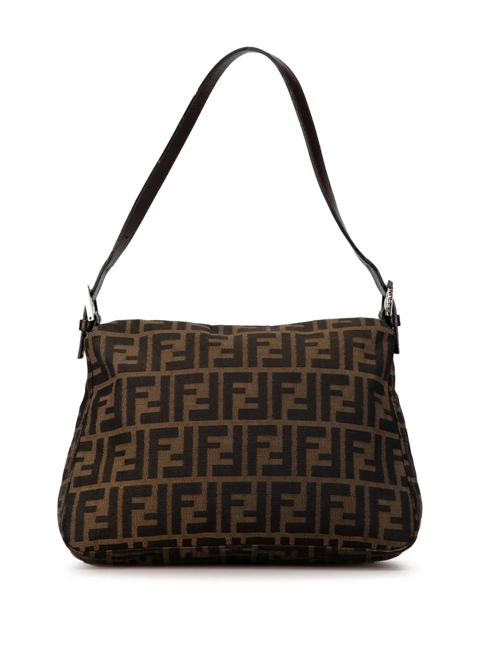 Fendi Pre-Owned 2000-2010 Zucca Canvas Mamma Forever schoudertas - Bruin