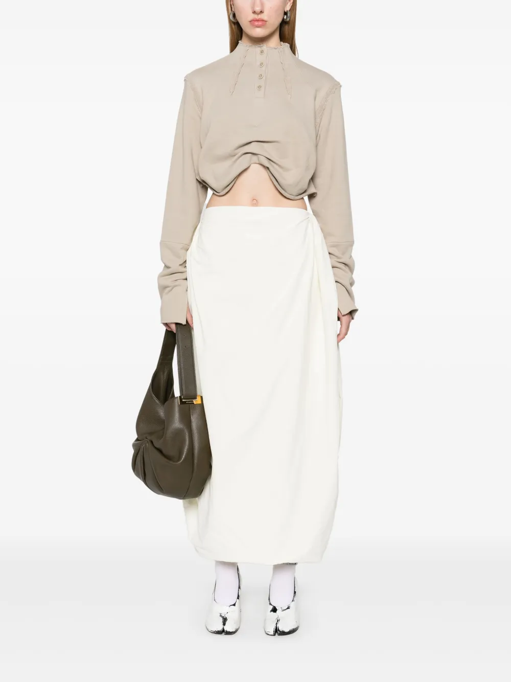 elenavelez Elena Velez Obelisk maxi-rok - Wit