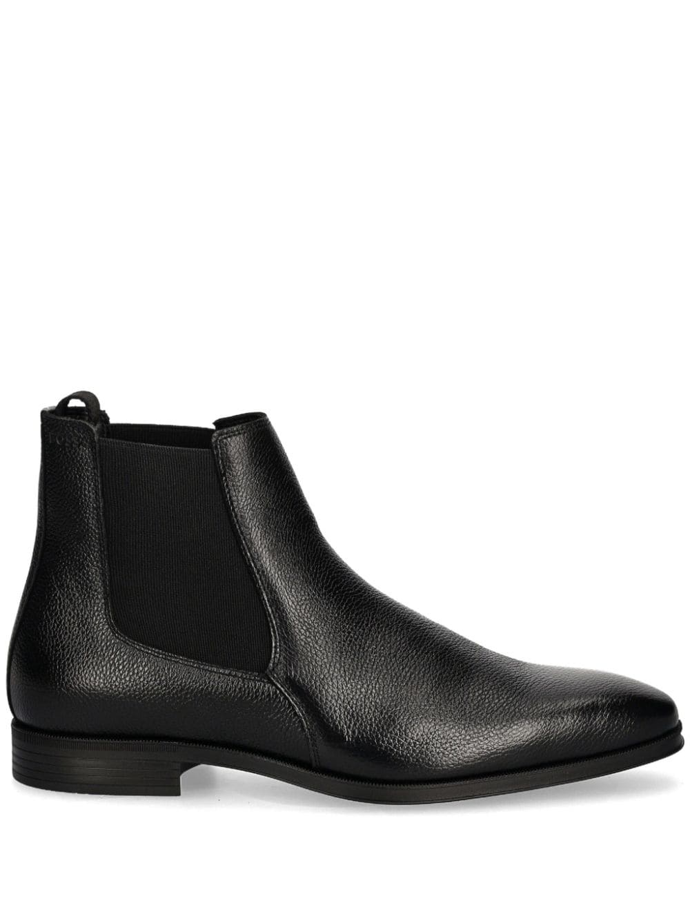 Hugo Boss Leather Chelsea Boots In Black