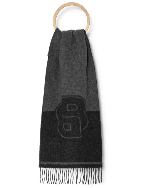 BOSS logo-jacquard scarf