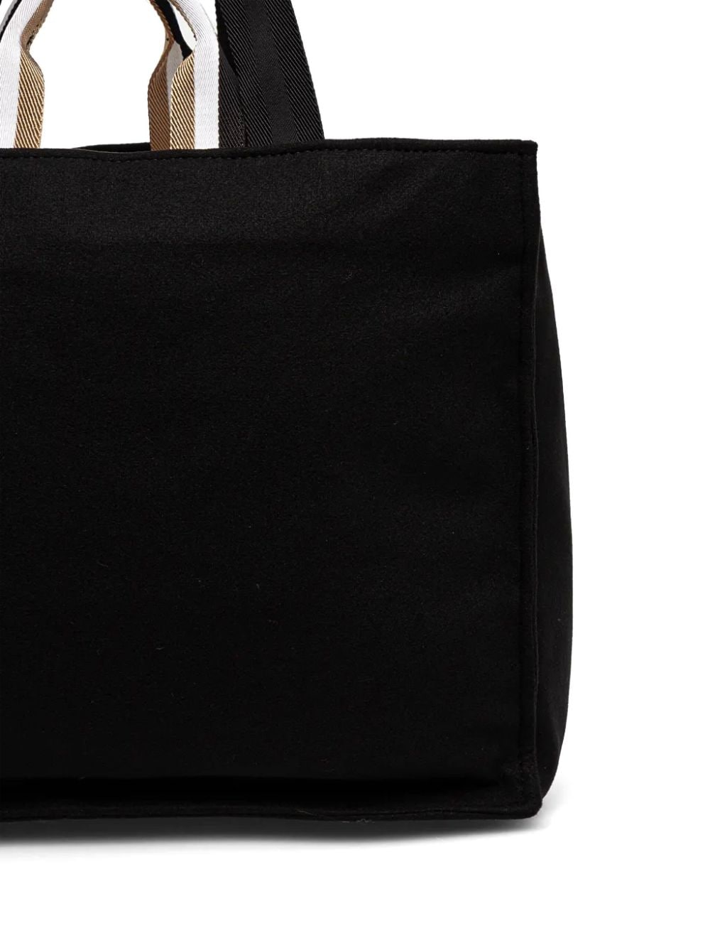 Shop Hugo Boss Large Logo-embroidered Tote Bag In Black