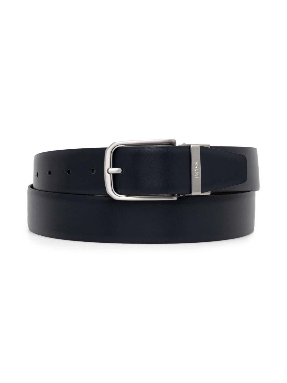 BOSS leather belt - Zwart