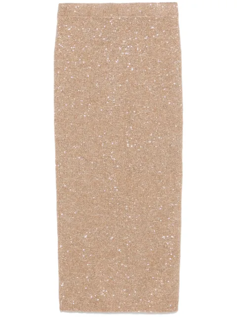 D.Exterior falda midi bordada con lentejuelas
