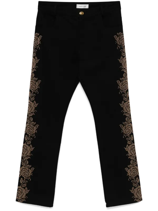 Ernest W.Baker スラックス XS Ernest W. Baker ブーツカット レザーパンツ | ブラック