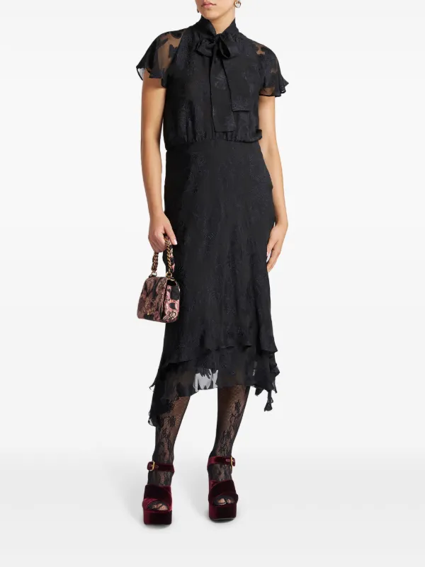 ETRO シフォン ドレス | ブラック | FARFETCH JP