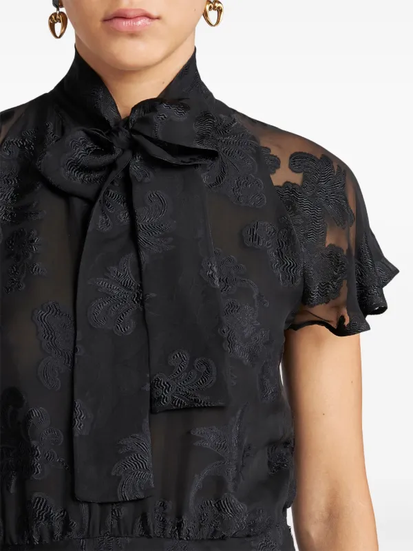 ETRO シフォン ドレス | ブラック | FARFETCH JP