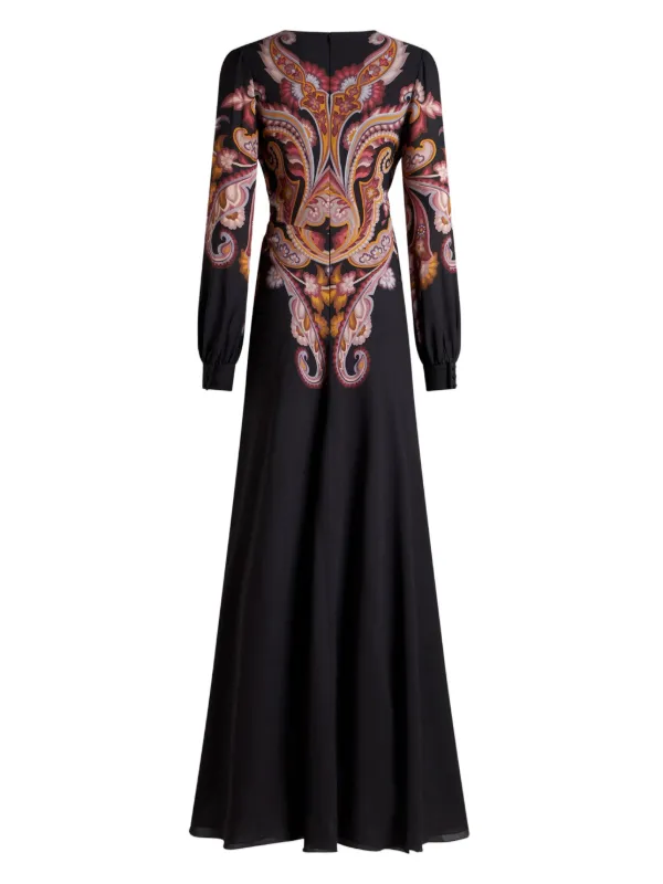 エトロのオシャレドレス ETRO プリント ドレス | ブラック | FARFETCH JP