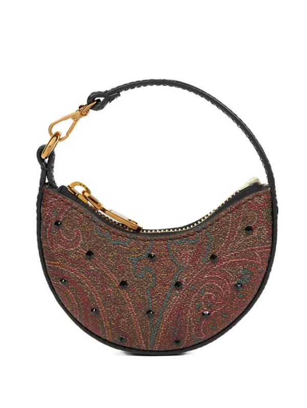【ETRO】エトロ エッセンシャル ホーボーバッグ スモール ラインストーン エトロエッセンシャル ホーボーバッグ スモール