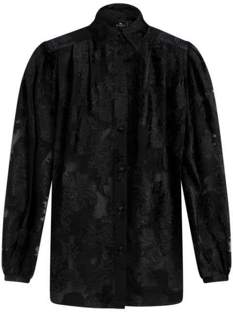 ETRO fil-coupe effect chiffon shirt Women