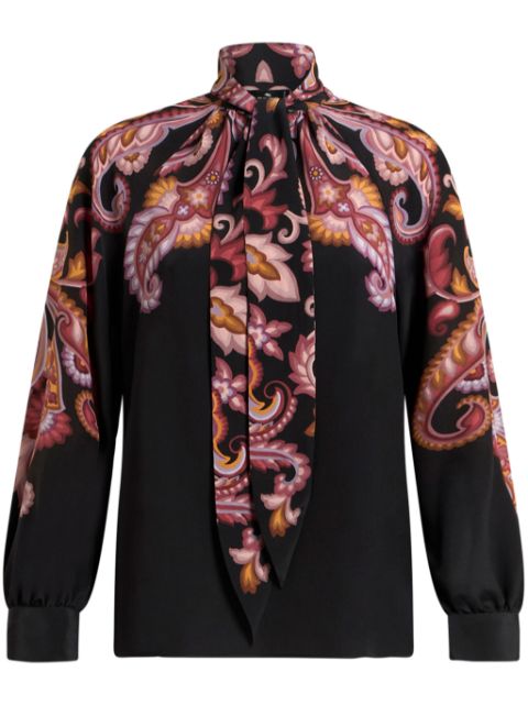 ETRO printed crepe de chine blouse Women