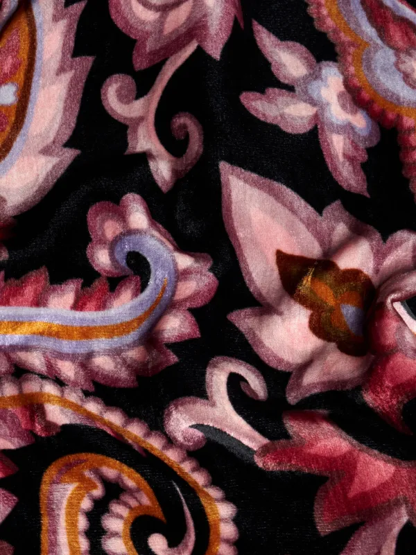 ETRO Paisley Velvet Trousers | Black | FARFETCH