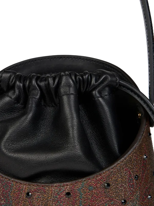 【ETRO】ブラック ショルダーバッグ「Saturno Medium」バケット ETRO Saturno バケットバッグ M | ブラック | FARFETCH JP