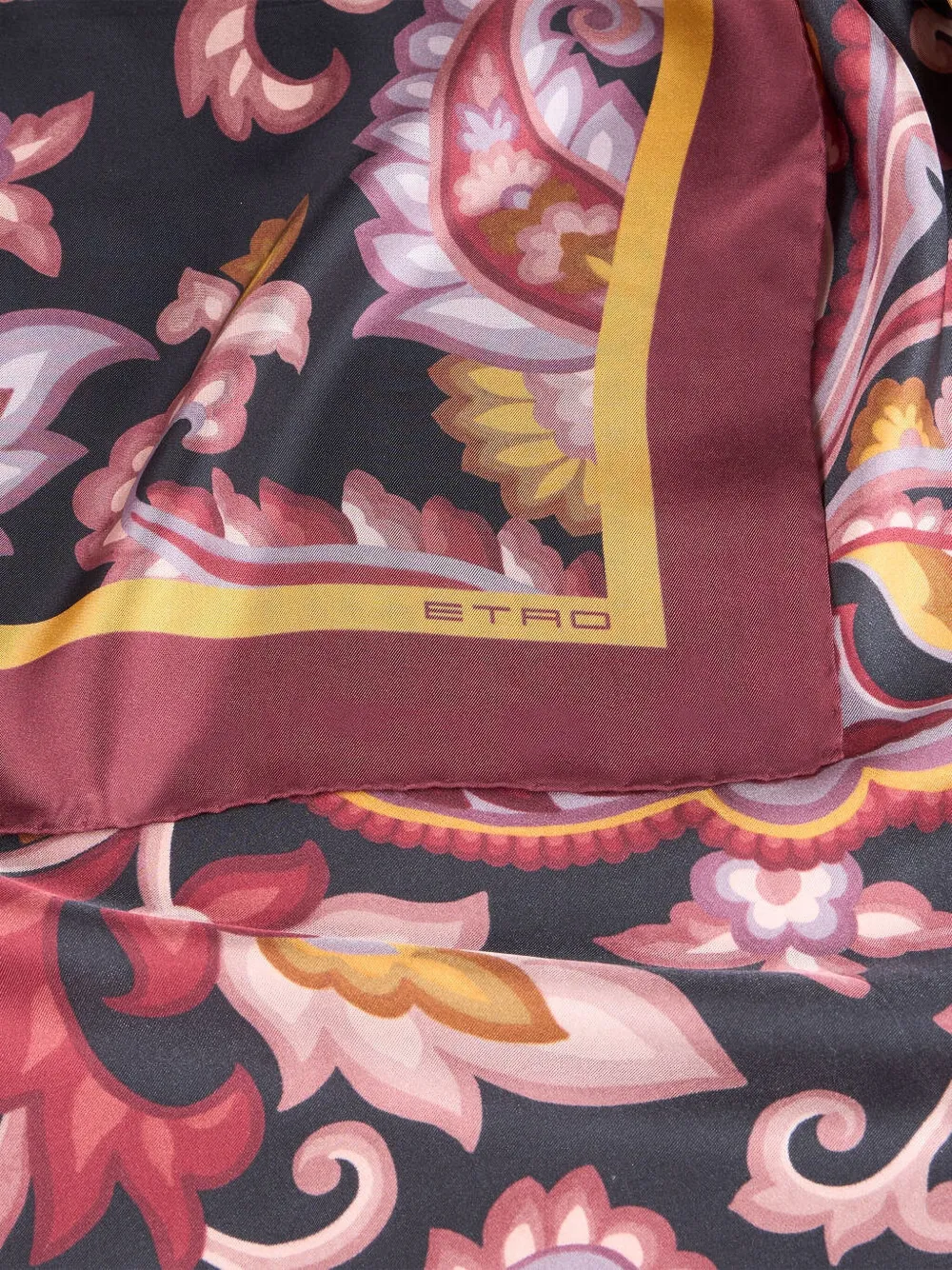 ETRO paisley-print silk scarf - Rood