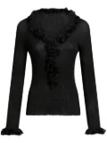 ETRO metallic ruffled jumper - Black