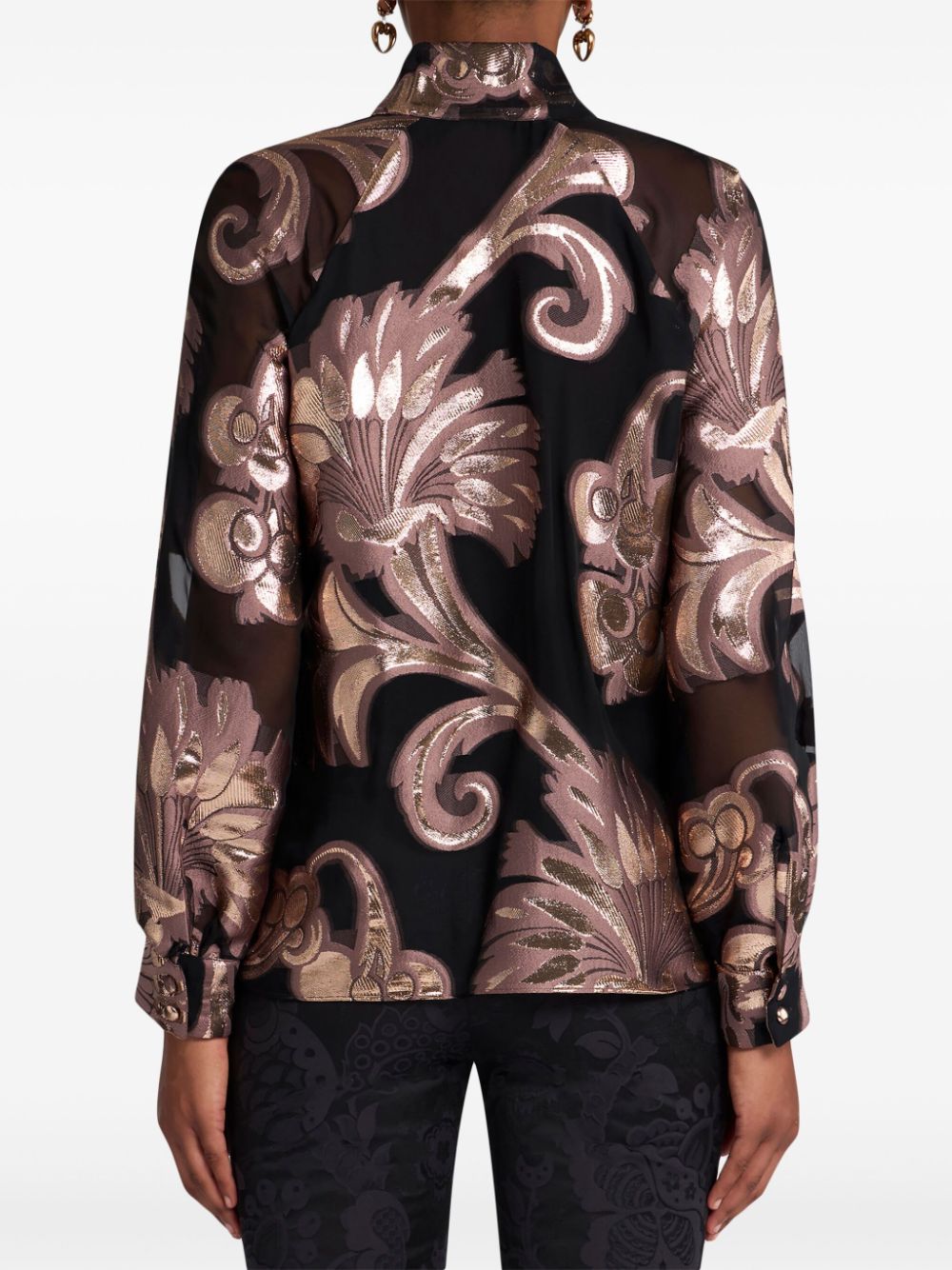 ETRO fil-coupe jacquard blouse Women