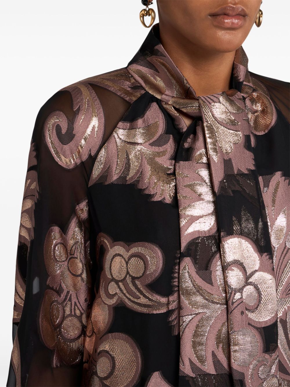 ETRO fil-coupe jacquard blouse Women