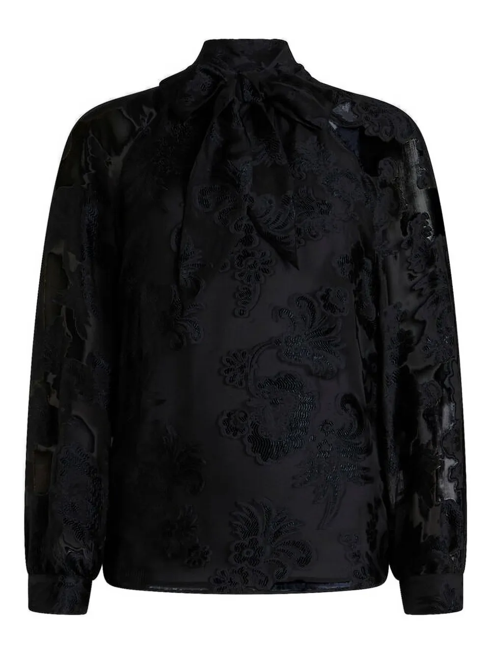 ETRO paisley-pattern chiffon blouse | Black | Image 1