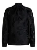 ETRO paisley-pattern chiffon blouse - Black